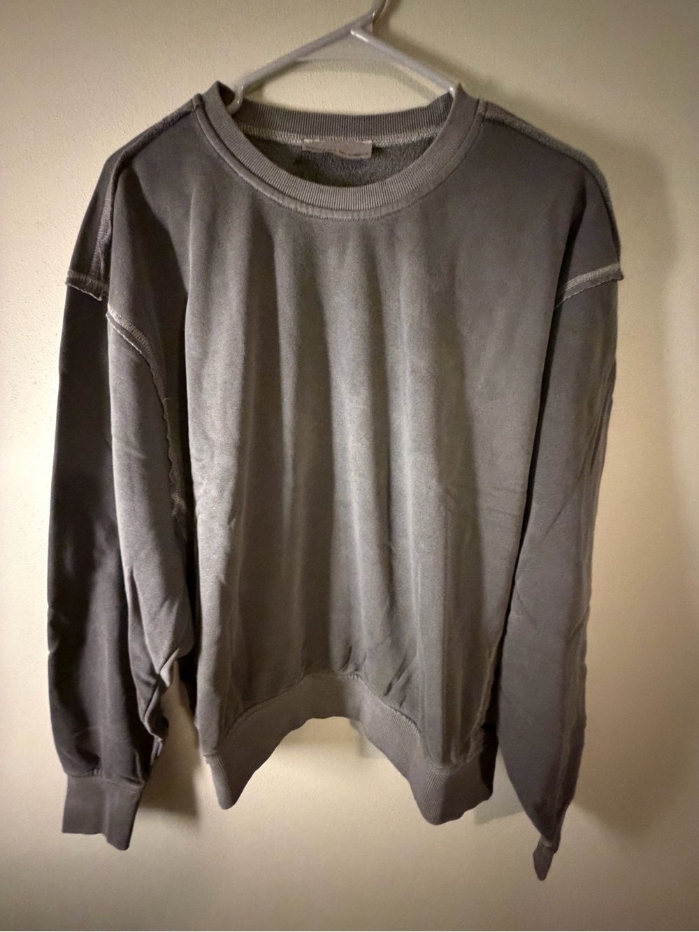 Zenana Outfitters Men's Crewneck Sweatshirt in Charcoal